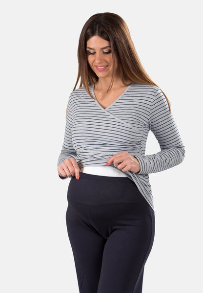  SET - Nachtwäsche Set - Grigio Melange E Blu