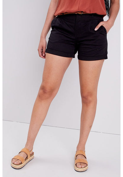  MIT GÜRTEL - Shorts - Noir