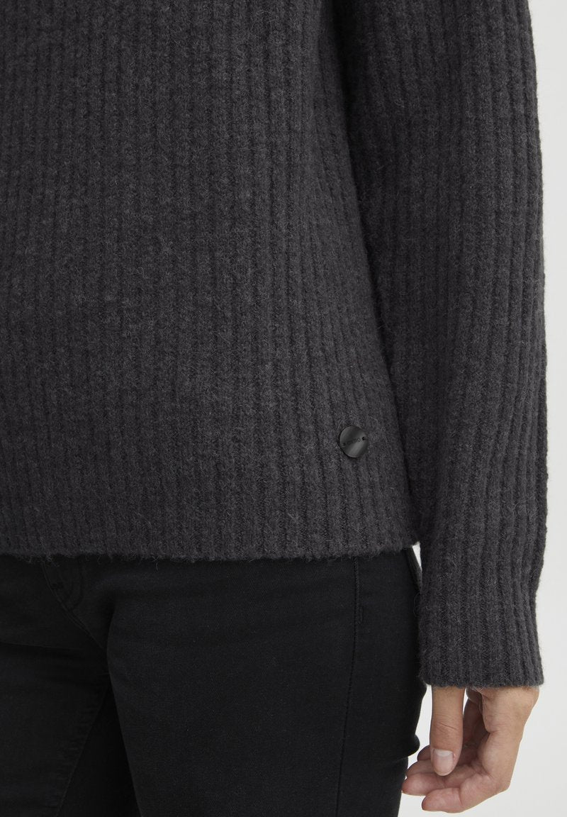 OXMO OXSALINE - Strickpullover - Blackened Pearl Melange