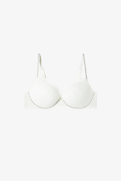 Intimissimi ELETTRA SHINE HIGH LIKE STARS - Push-up BH - Powder White