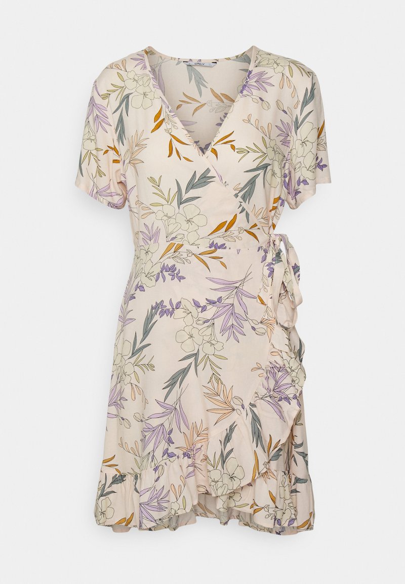 ONLY ONLNOVA LIFE MARLIE WRAP DRESS - Freizeitkleid - Peach Blush Leonora