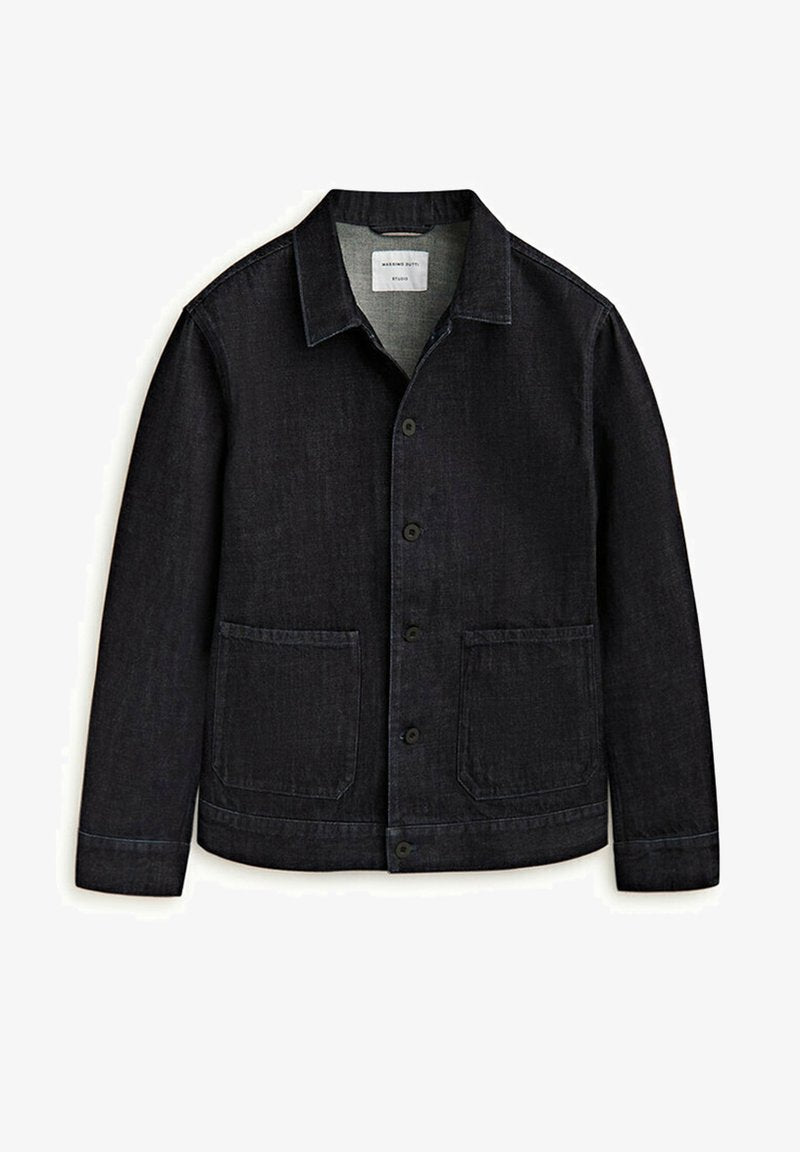 Massimo Dutti STUDIO-SELVEDGE - Jeansjacke - Blue
