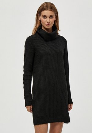  CHILLY - Strickkleid - Tummanharmaa