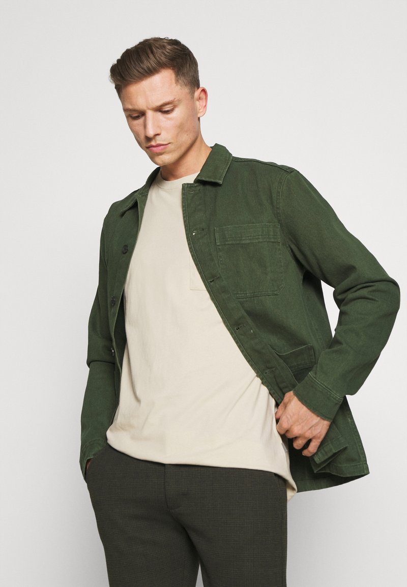 Solid SDVICENTE TEE 21106125 - T-Shirt Print - Oatmeal