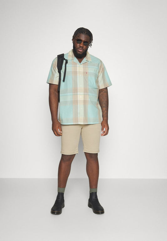  BIG SUNSET CAMP SHIRT - Hemd - Martin Plaid Pastel Turquoise