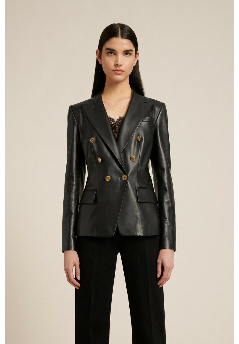 LUISA SPAGNOLI SOFOCLE A - Lederjacke - Nero