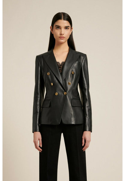 LUISA SPAGNOLI SOFOCLE A - Lederjacke - Nero