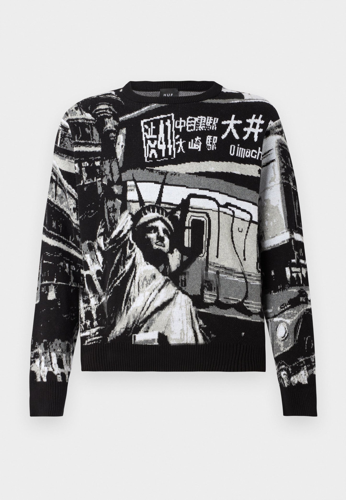 HUF WORLDWIDE COMMUTER SWEATER UNISEX - Jumper - Black
