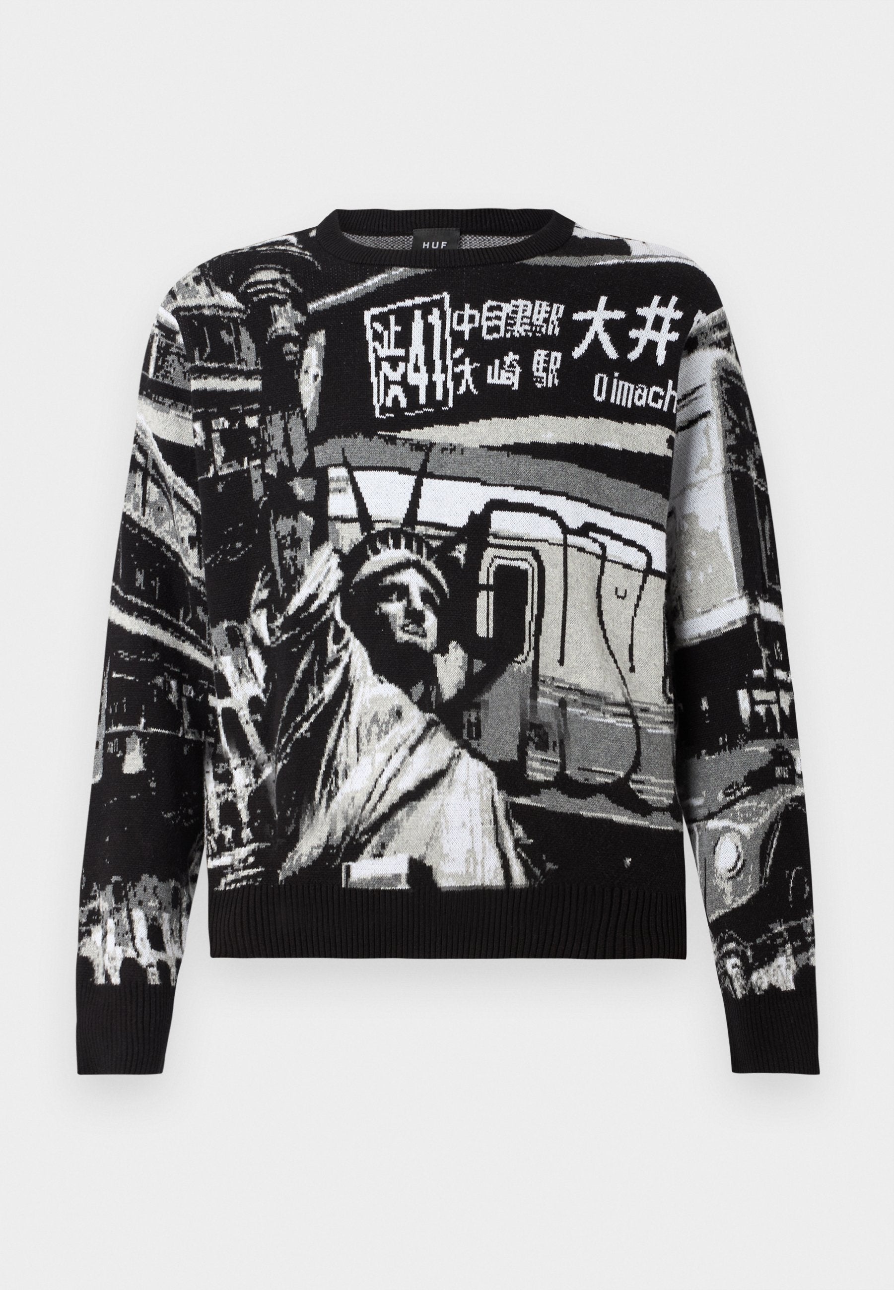HUF WORLDWIDE COMMUTER SWEATER UNISEX - Jumper - Black
