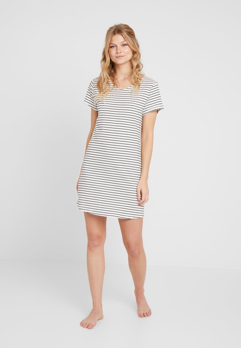 Skiny DAMEN SLEEPSHIRT KURZARM - Nachthemd - Ivory