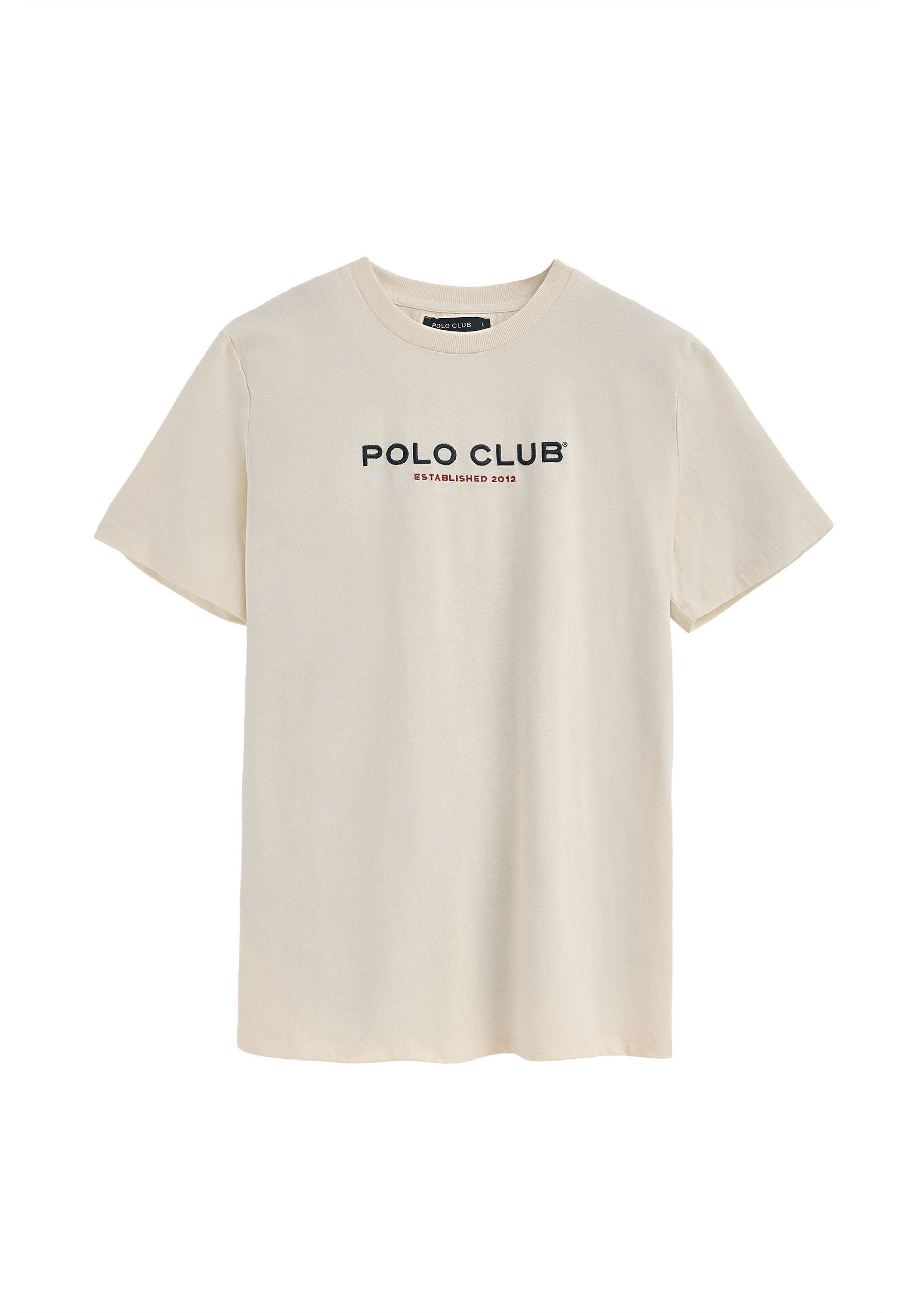 POLO CLUB SHORT SLEEVE U NECK HW25 MIN TITLE - Print T-shirt - Ecru