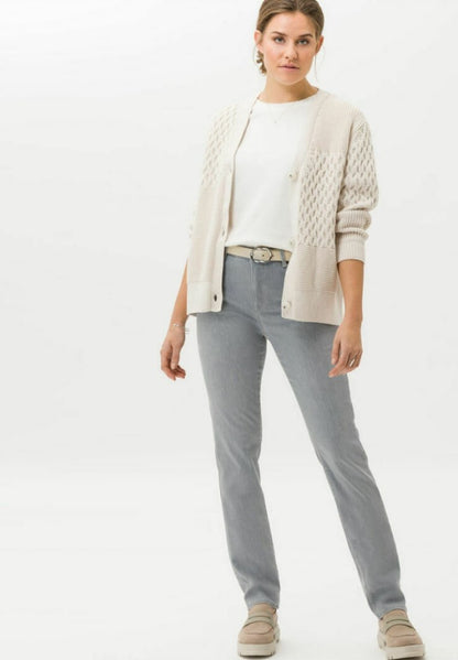 BRAX STYLE MARY - Jeans Straight Leg - Used Light Grey