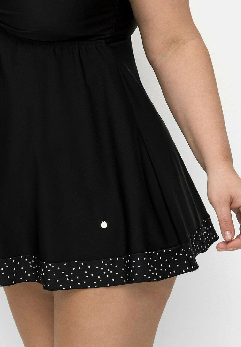 Sheego Bikini-Top - Schwarz Gepunktet