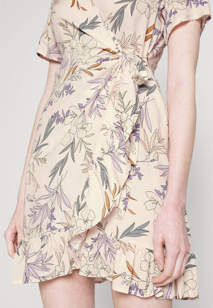 ONLY ONLNOVA LIFE MARLIE WRAP DRESS - Freizeitkleid - Peach Blush Leonora