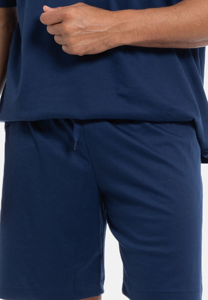 MEY KURZARM LOUNGE - Nachtwäsche Set - Blau