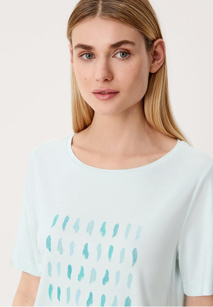 S.Oliver BLACK LABEL T-Shirt Print - Pale Aqua Placed P