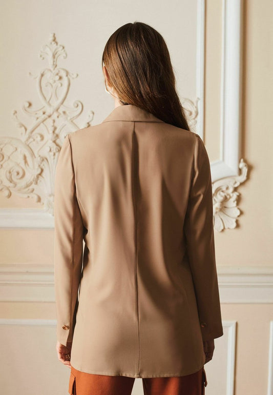 Next TWILL SINGLE BREASTED - Kurzmantel - Stone