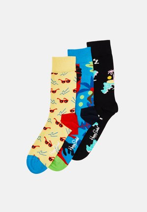 Happy Socks SOCKS 3 PACK - Socken - White/green/beige