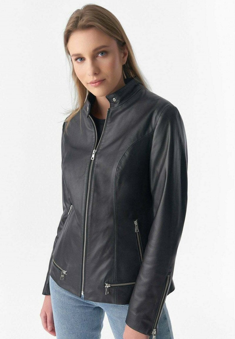  Lederjacke - Black