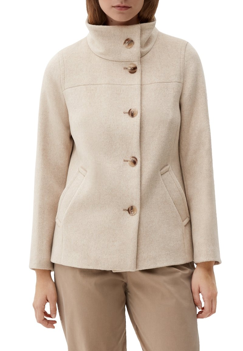 S.Oliver MIT HOHEM KRAGEN - Blazer - Beige Melange