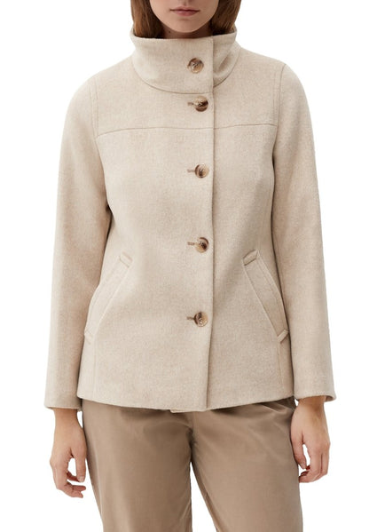 S.Oliver MIT HOHEM KRAGEN - Blazer - Beige Melange