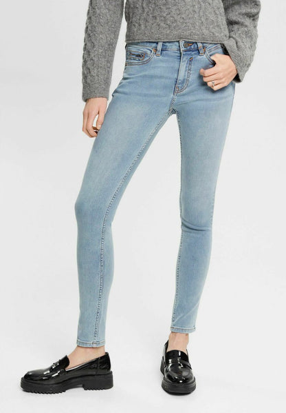 ESPRIT MIT KLEINER ZIPPERTASCHE - Jeans Skinny Fit - Blue Light Washed