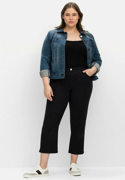 Sheego TWILL - Stoffhose - Schwarz