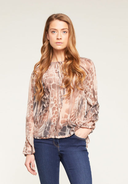 FLUIDA FANTASIA ANIMALIER - Bluse - Marrone