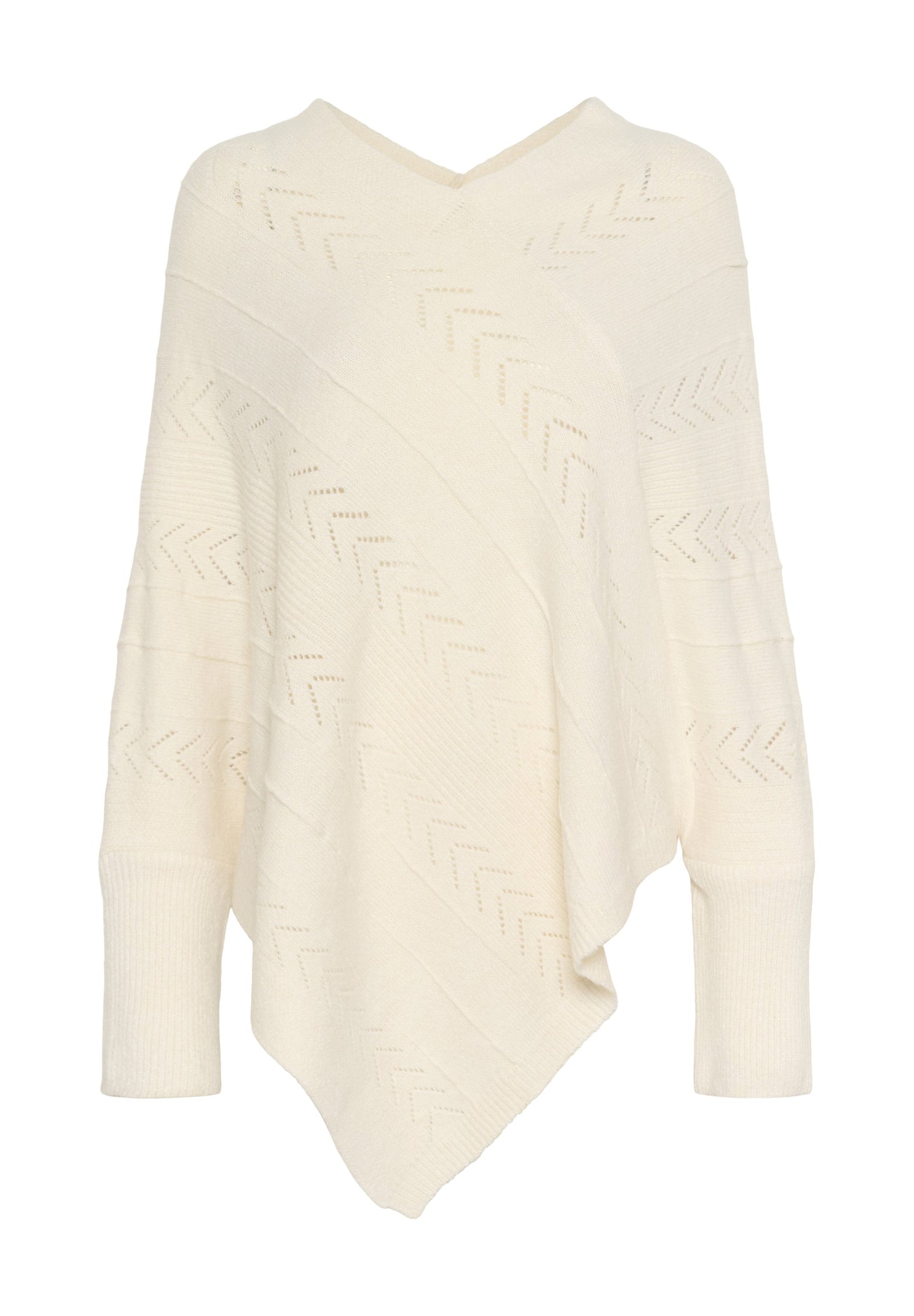 Cream HOLIDAY PONCHO - Jumper - Oat Melange