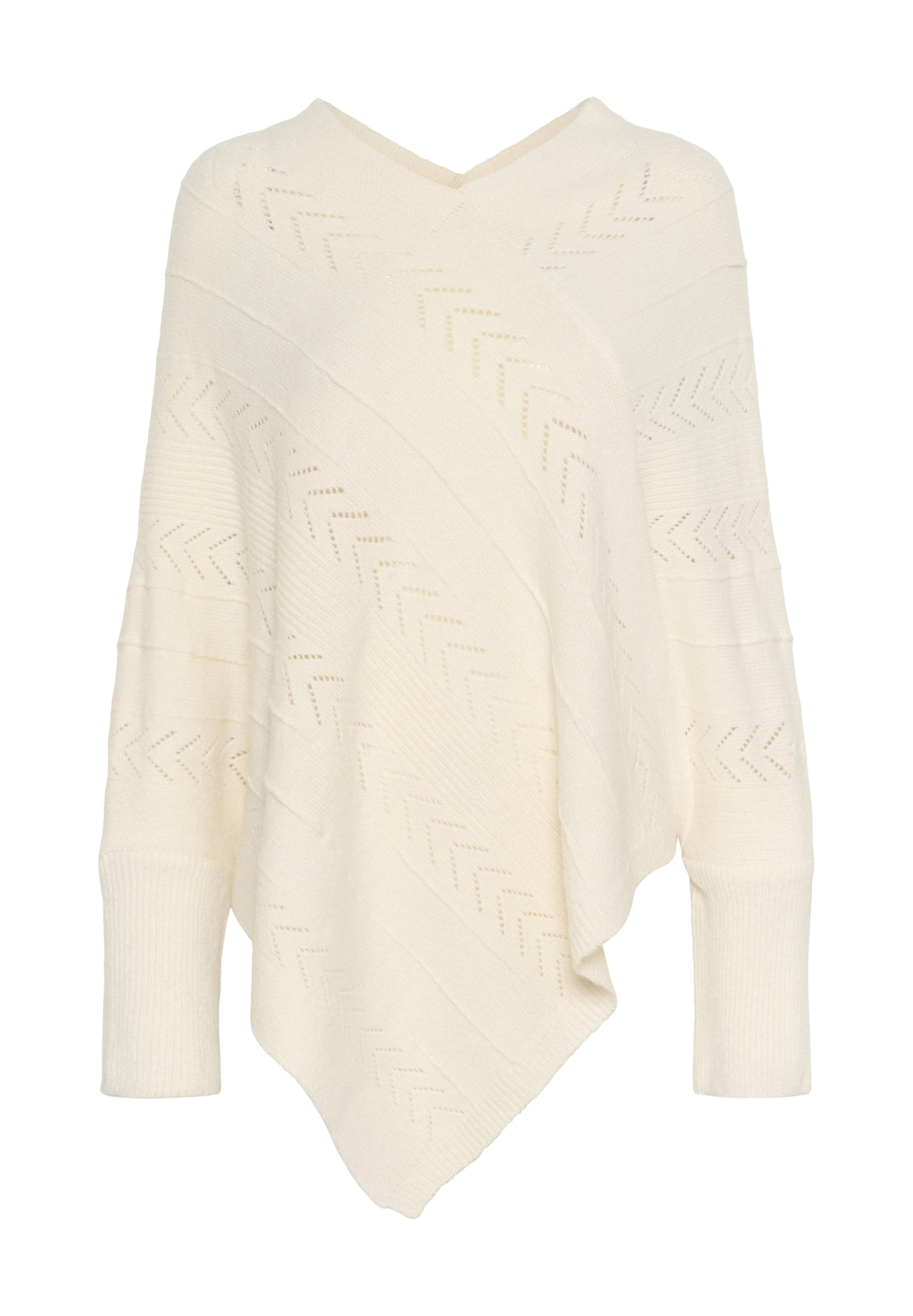 Cream HOLIDAY PONCHO - Jumper - Oat Melange