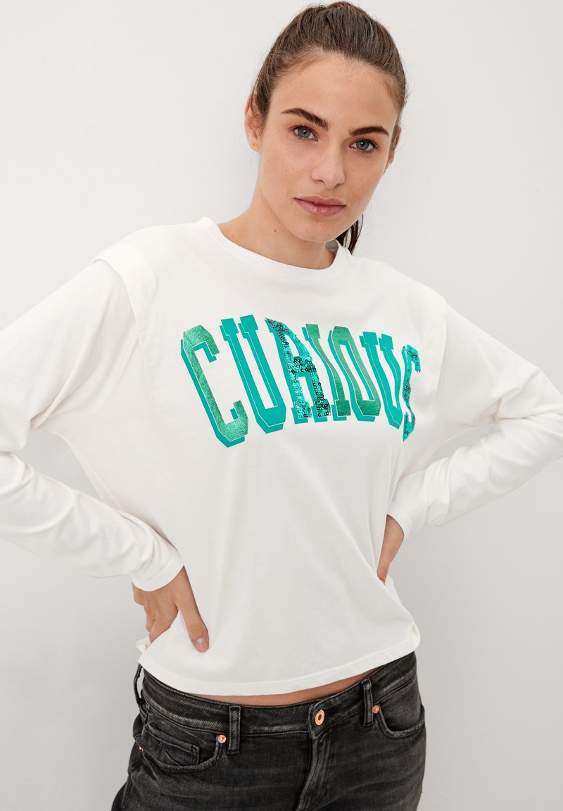 QS By S.Oliver Langarmshirt - Cream
