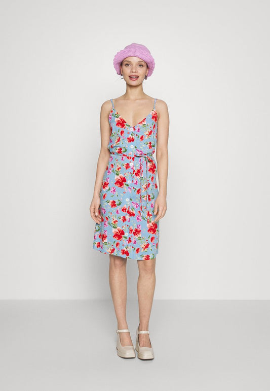 ONLY Petite ONLNOVA LIFE STRAP BUTTON DRESS - Freizeitkleid - Grapemist Wonda