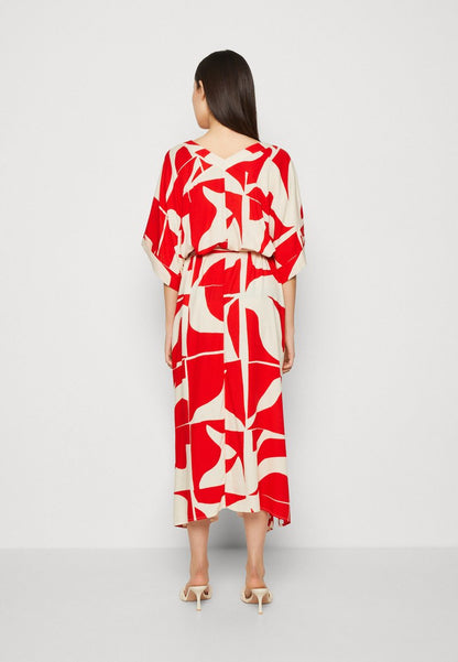 Monki Blusenkleid - Light Red/white