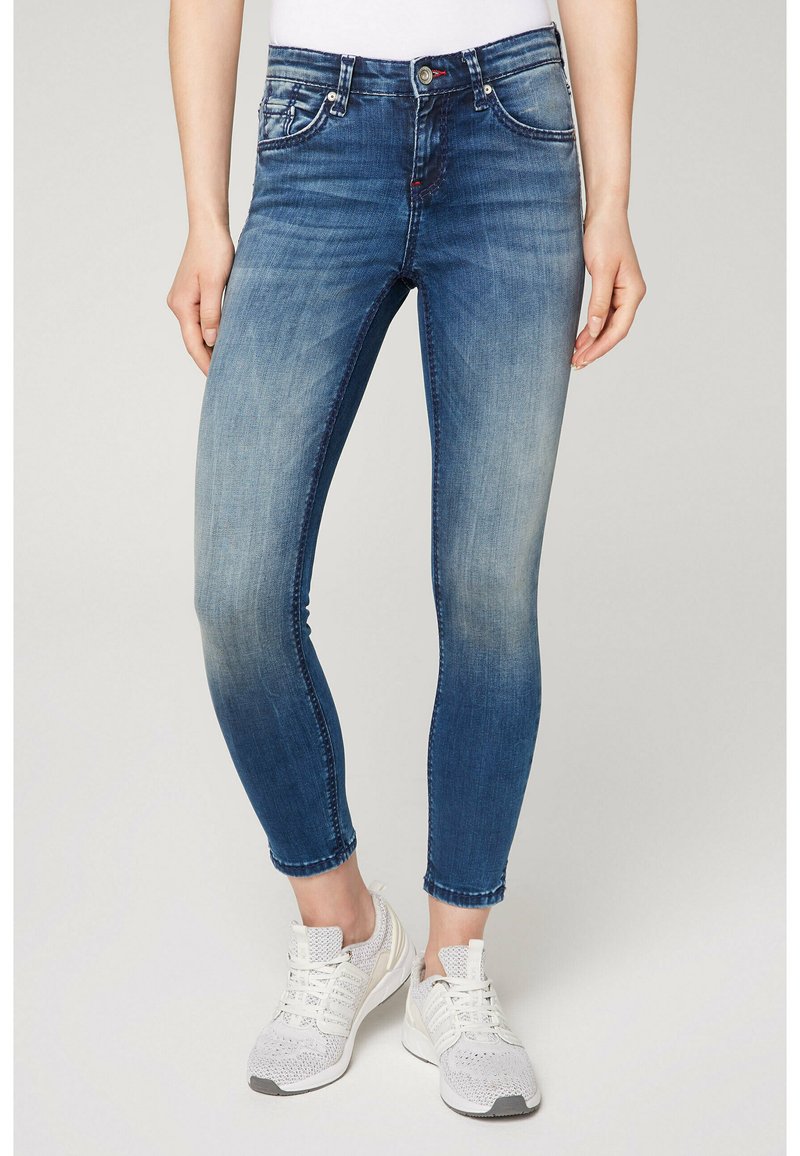 Soccx BLEACHING-EFFEKTEN - Jeans Skinny Fit - Ocean Blue Used
