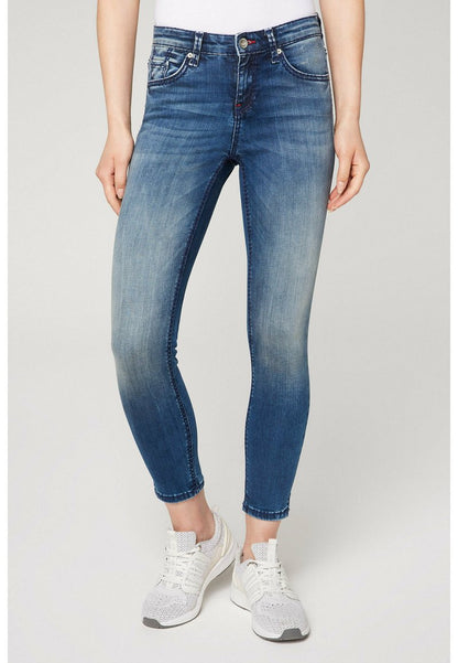 Soccx BLEACHING-EFFEKTEN - Jeans Skinny Fit - Ocean Blue Used