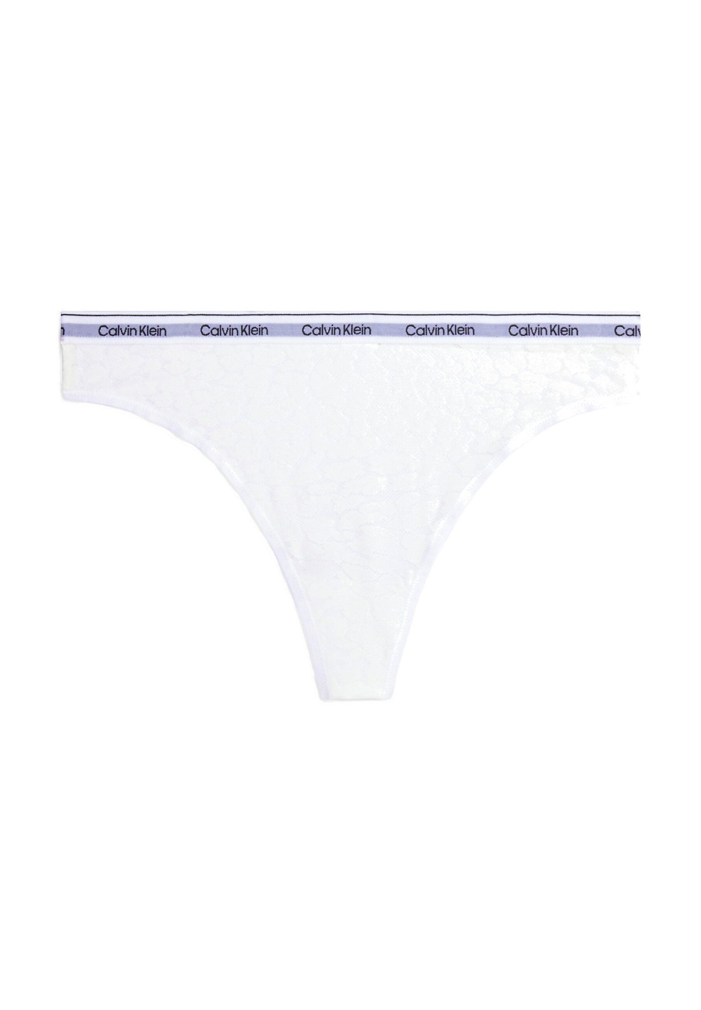 CALVIN KLEIN UNDERWEAR HIGH LEG THONG ICON LACE - Thong - Black
