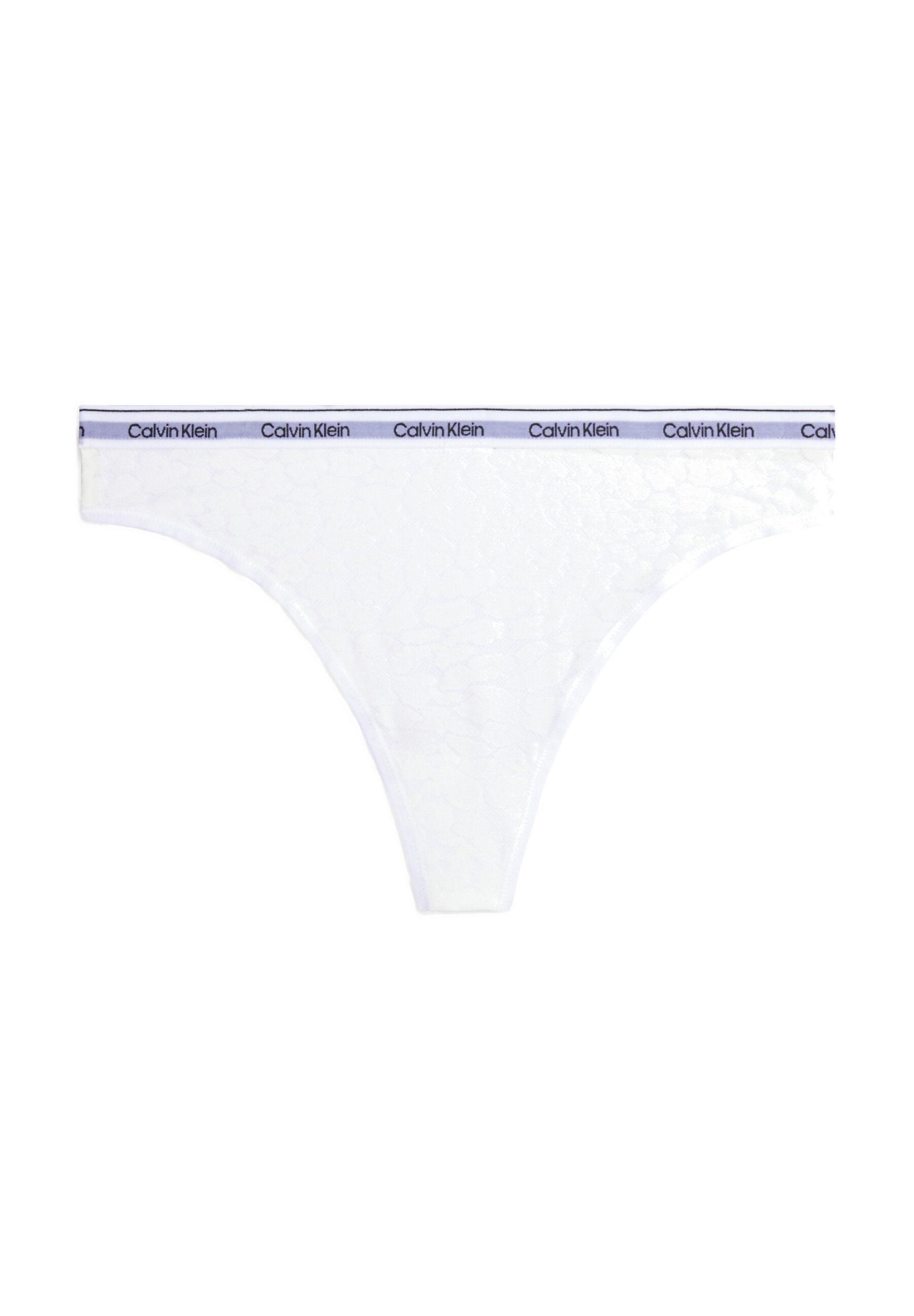 CALVIN KLEIN UNDERWEAR HIGH LEG THONG ICON LACE - Thong - Black