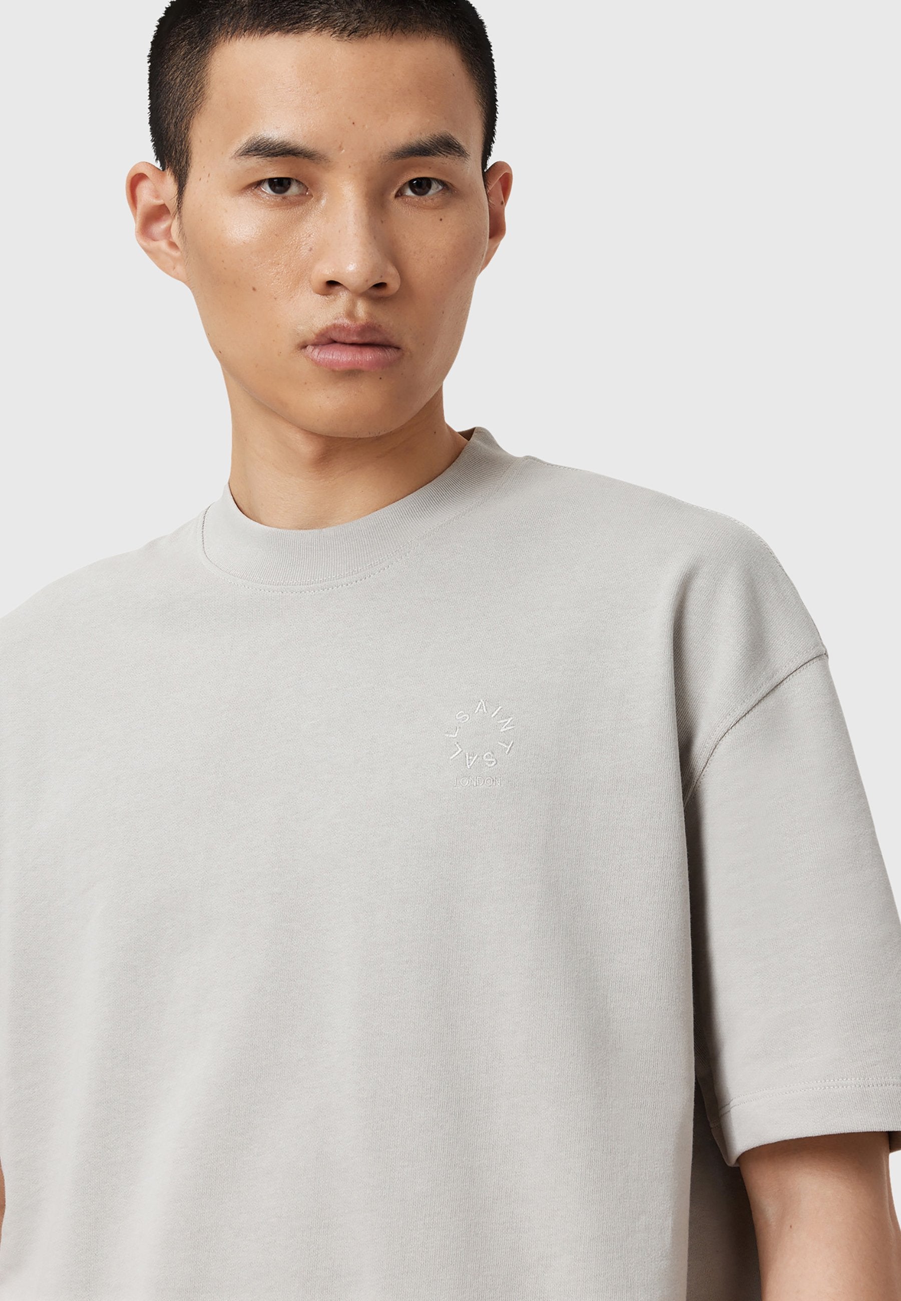 AllSaints CREW - Basic T-shirt - Grey