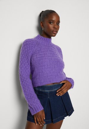 Calvin Klein Jeans ROLL NECK - Strickpullover - Eggshell