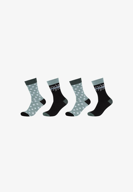 S.Oliver 4ER PACK X-MAS - Socken - Black