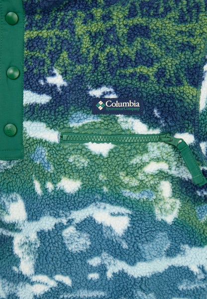 Columbia HELVETIA™ II PRINTED CROPPED HALF SNAP - Fleece Jumper - Everblue Sisters/rain Forest