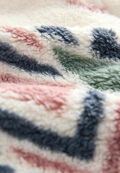 Next BORG - Fleece Jumper - Orange Green Abstract Print