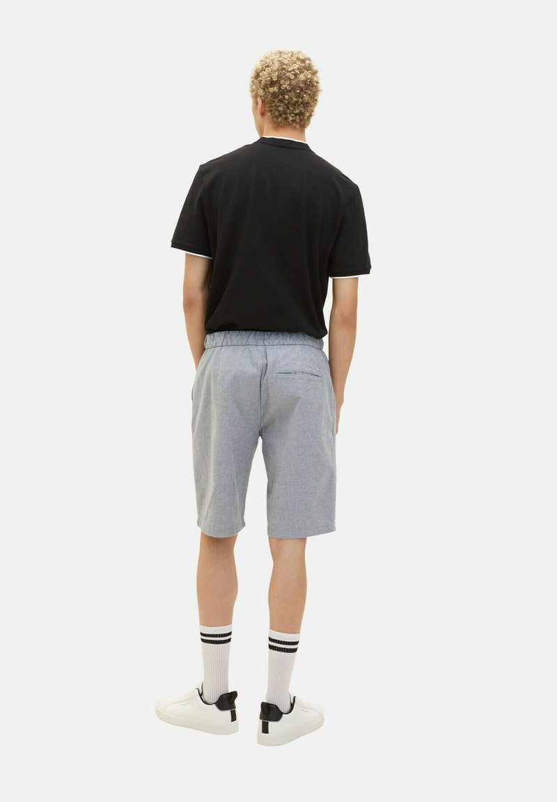 TOM TAILOR Denim Shorts - Medium Grey Yarn Dye Stripe