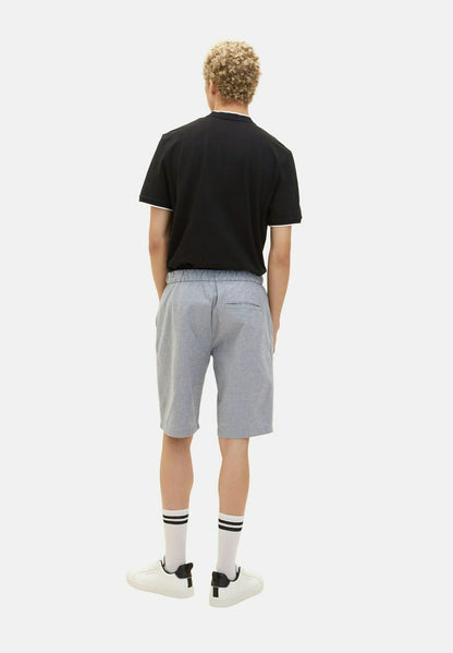 TOM TAILOR Denim Shorts - Medium Grey Yarn Dye Stripe