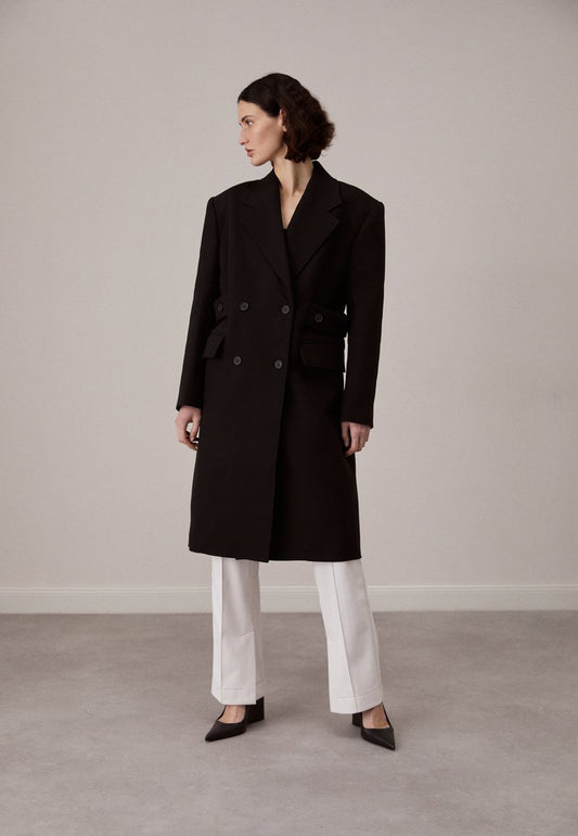 Materiel BOXY COAT - Klassischer Mantel - Black