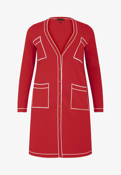  DETAIL POCKETS - Strickjacke - Red