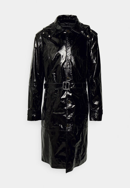  ZACH - Klassischer Mantel - Black Patent