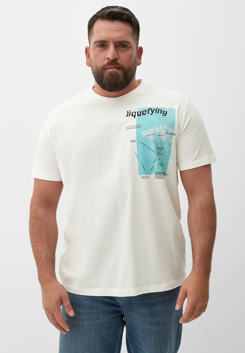 S.Oliver MIT FRONTPRINT - T-Shirt Print - Weiß