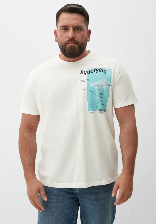 S.Oliver MIT FRONTPRINT - T-Shirt Print - Weiß