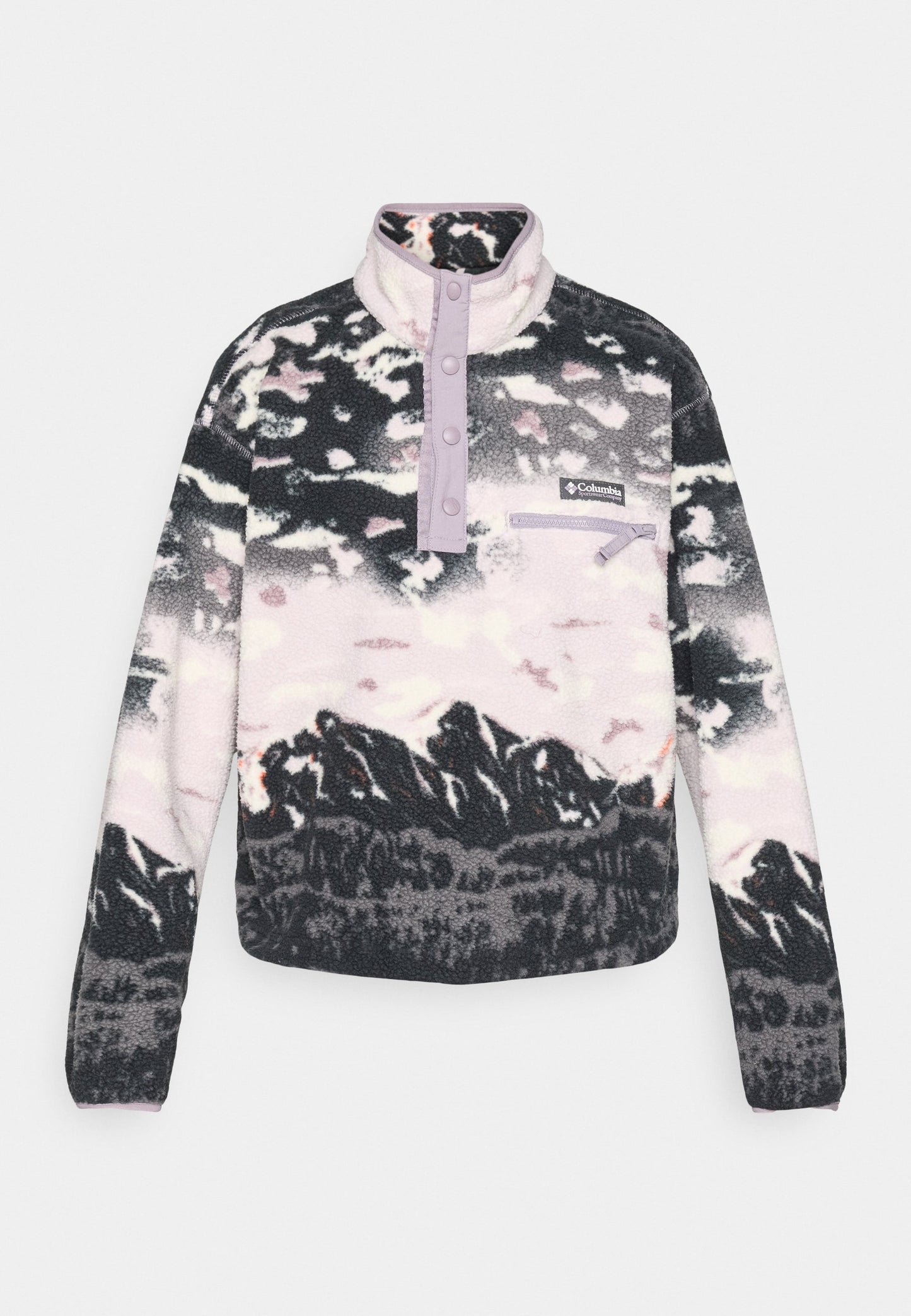 Columbia HELVETIA™ II PRINTED CROPPED HALF SNAP - Fleece Jumper - Everblue Sisters/rain Forest